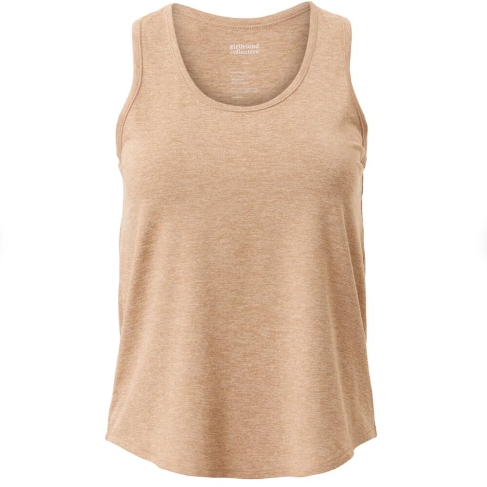 Girlfriend Collective Tan ReSet Relaxed Tank